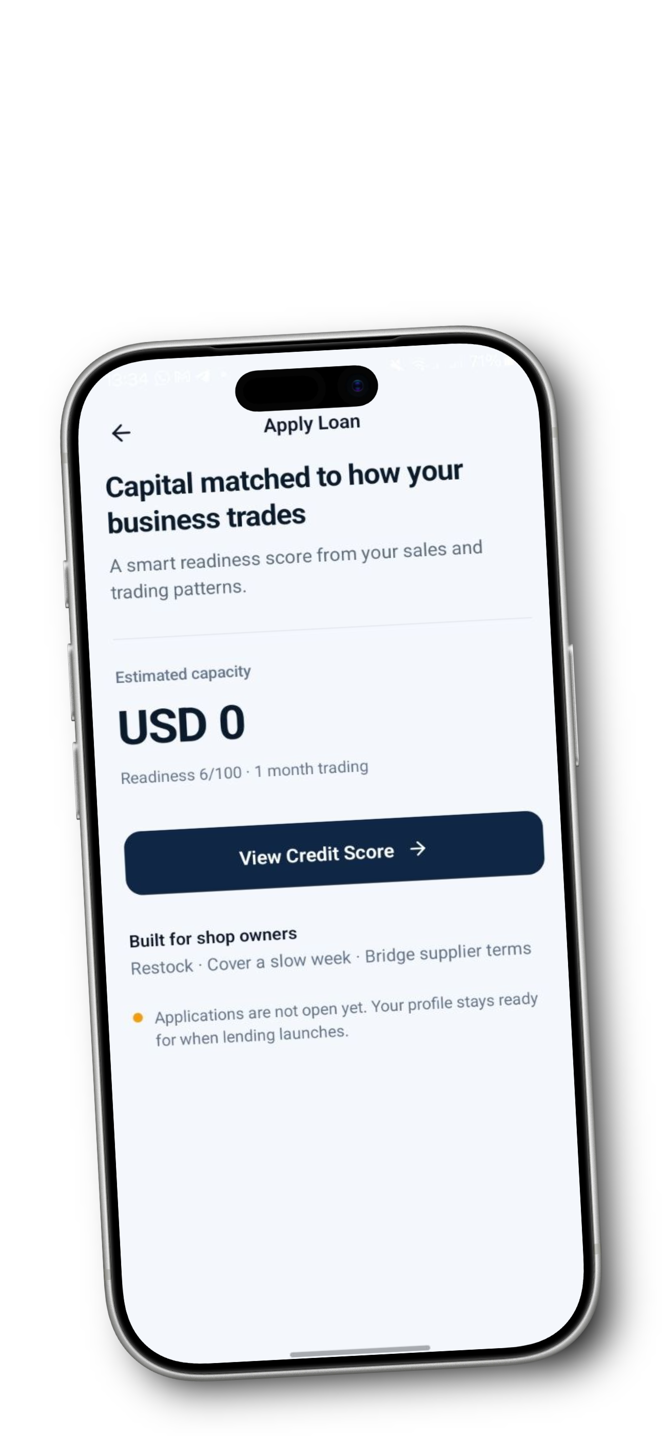 Apply for a loan matched to how your business trades