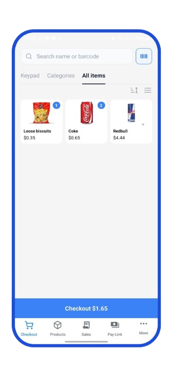 Kayibay POS on mobile